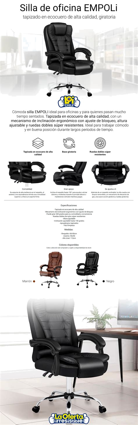 Sillón Ergonomico Empoli Reclinable 165º
