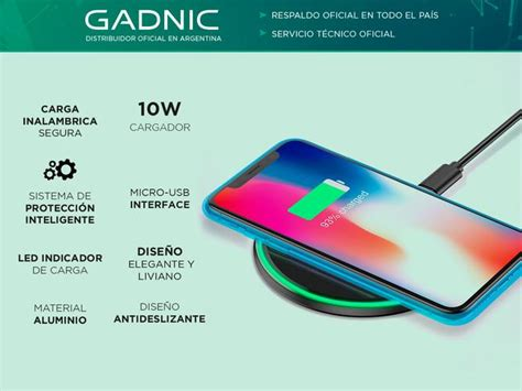 Cargador Portátil Inalámbrico Gadnic CWIR0007 10W