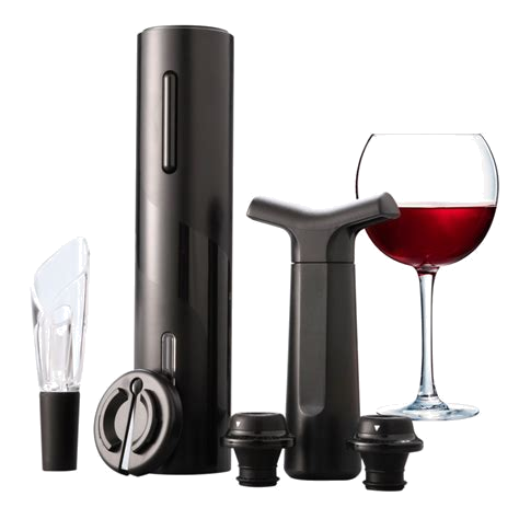 Kit de Vino Gadnic Sacacorchos Eléctrico y Decantador