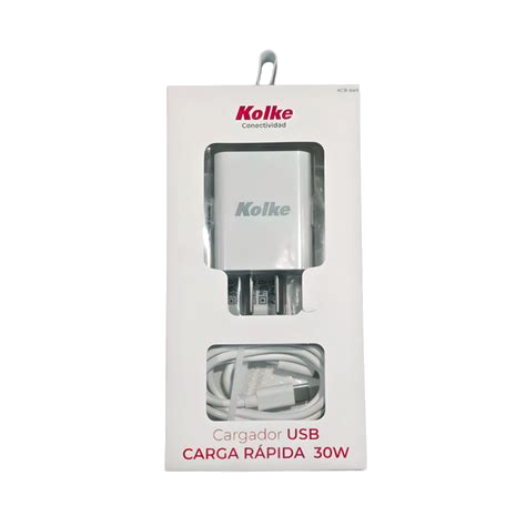 Cargador Kolke 30W Carga Rápida Homologado Argentina