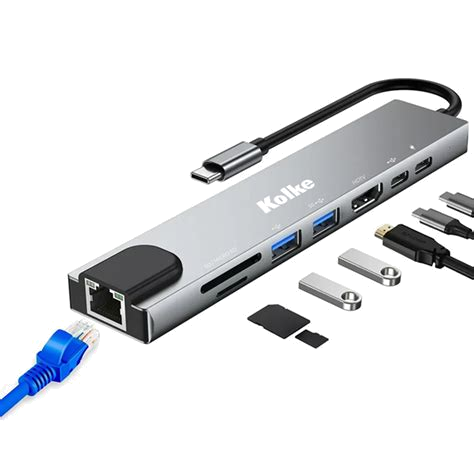 HUB USB C 8 en 1 Kolke KCH-681