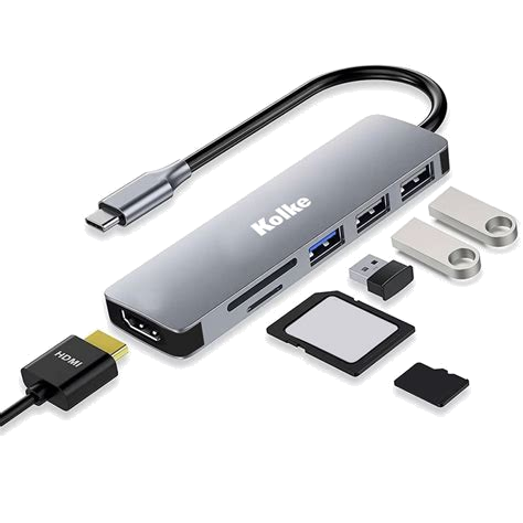 HUB USB C 6 en 1 Kolke KCH-680