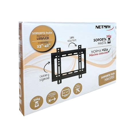 Soporte Fijo Netmak para TV LED/LCD 23"-42"