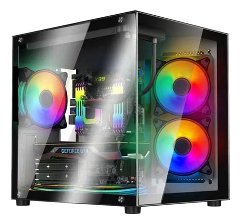 Gabinete Sentey A8 Micro ARGB 5 Fanes Black